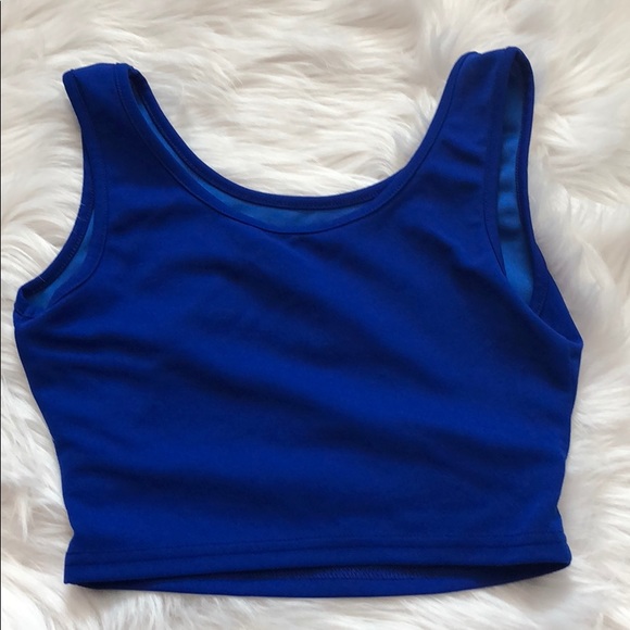 Blue tank top with slit - Picture 2 of 3